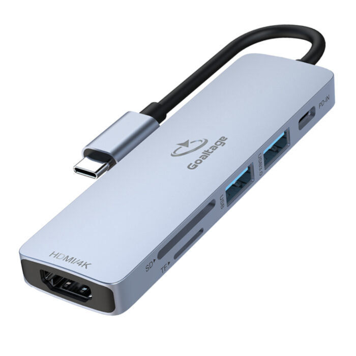 هاب 6 پورت USB-C گلتیج مدل HU01 55W